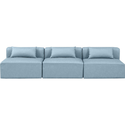 Canapé modulaire en similicuir 3 pièces Ivion