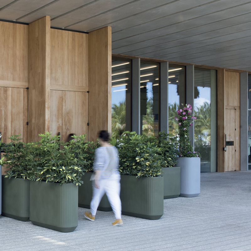 BOÎTE À PLATEAUX MODULAIRE, 40 po x 14 po x H 30 po - Mur de jardinière d'int, Olive