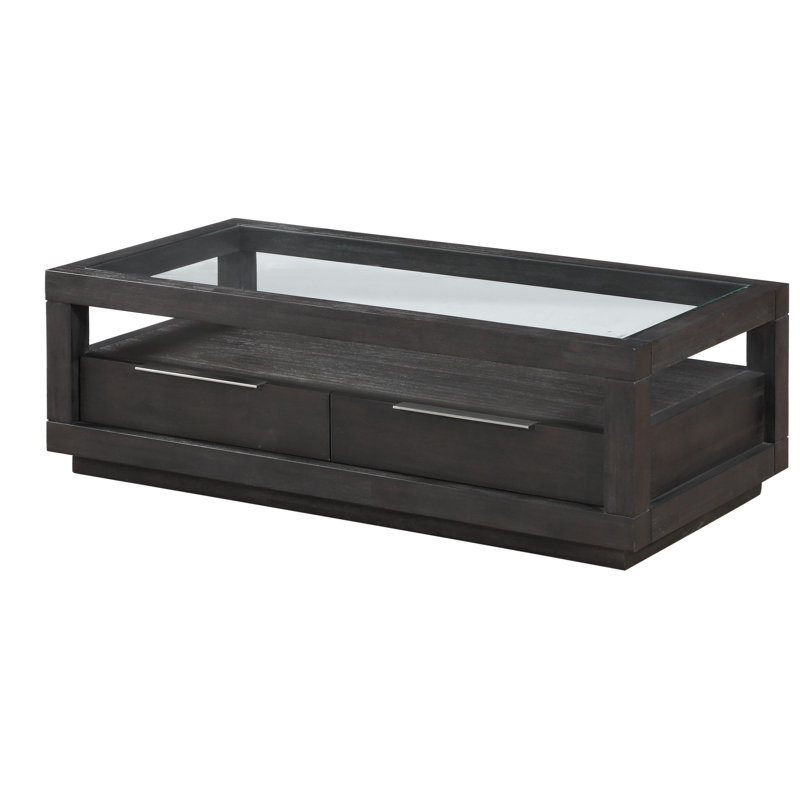 Table basse avec tablette et plancher Santiago