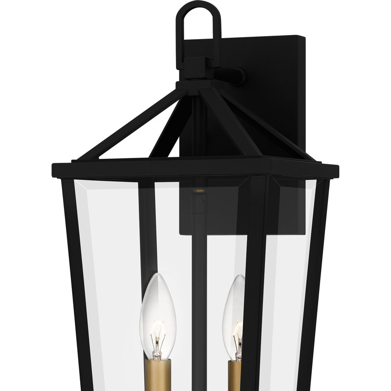Lanterne murale d'extérieur noir mat 2 lumières Robil