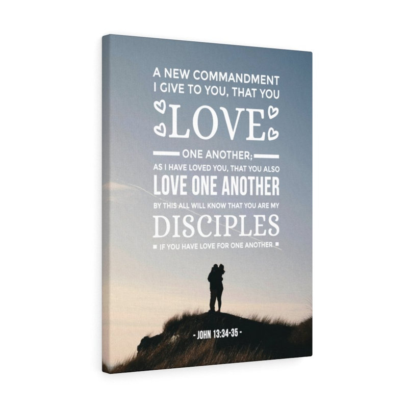 Love One Another - Wrapped Canvas Print, 61cm H x 46cm W