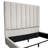 Venus Vertical Channel Tufted Eastern King Bed In Light Grey Velvet-39218127-39218125