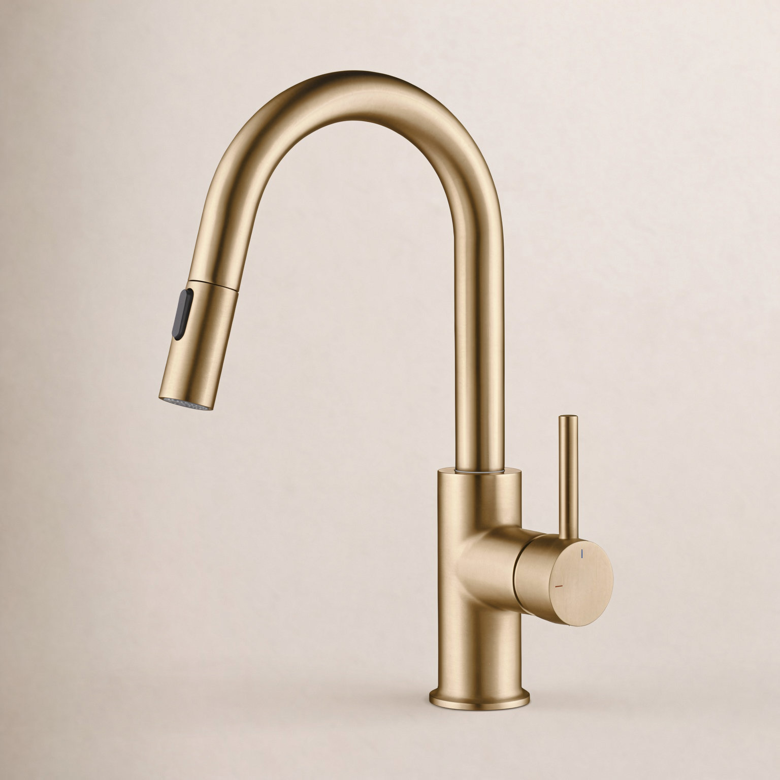 Luxe Pull-Down Kitchen Faucet with Accessories, Brushed Brass
