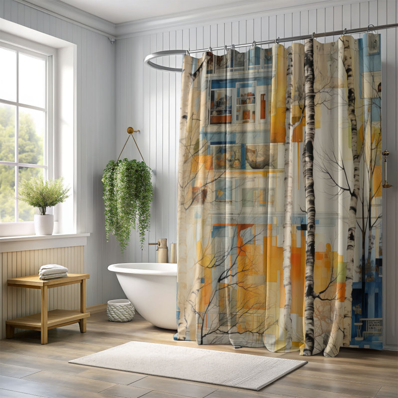 Rideau de douche Imagene, H 74 po x l 71 po