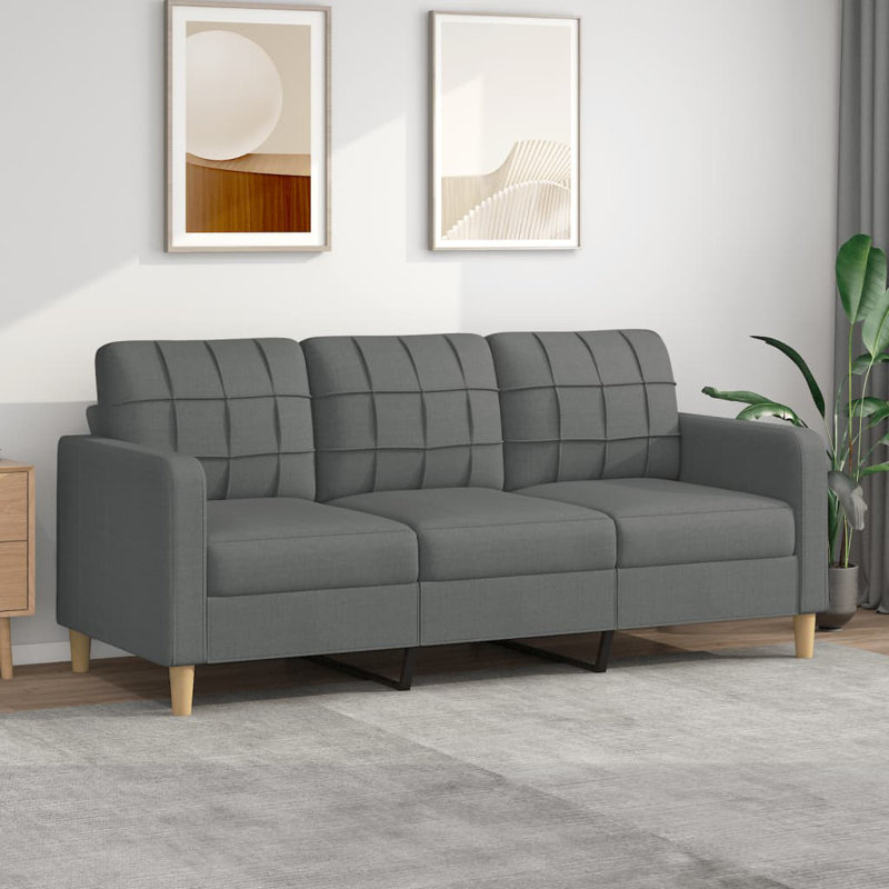 Canapé Adelynna, Polyester 100 % gris foncé, H 31,5 po x l 78 po x P 30,3 po