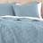 Anne Klein Blue King 100% Cotton Diamond 3-Piece Quilt Set-1463827248-1463827250