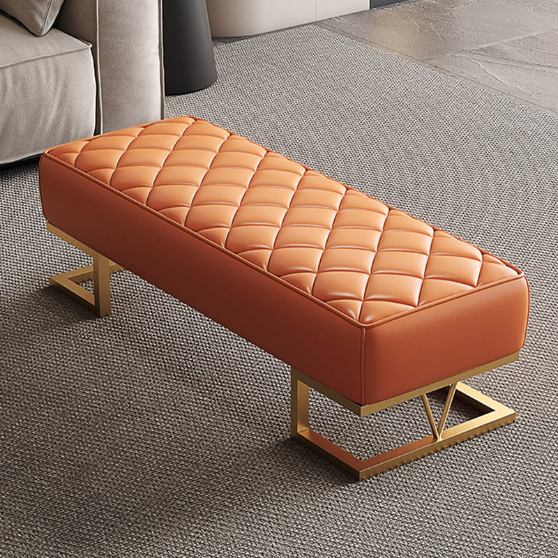 Banc avec revêtement, H 16,54 po x l 47,24 po x P 17,72 po, Orange
