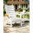 Outdoor Folding Adirondack Chair All Weather HIPS Oversized Fire Pit Chair with Cup Holder Plastic Adirondack Chair for Patio, Garden, Lawn, Pool, White-1139293121