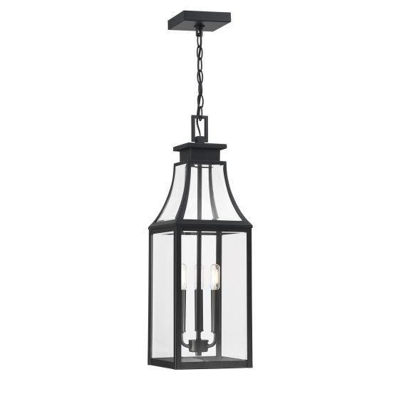 Byrne 3-Light Outdoor Hanging Lantern in Matte Black