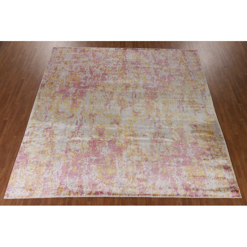 Multicolor Abstract Square Area Rug 11x11