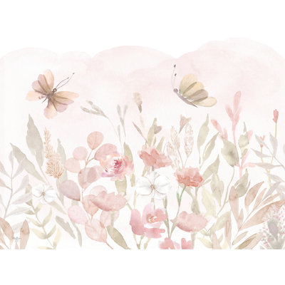 «Blush Floral Trio II» sur toile par Mollie B.
