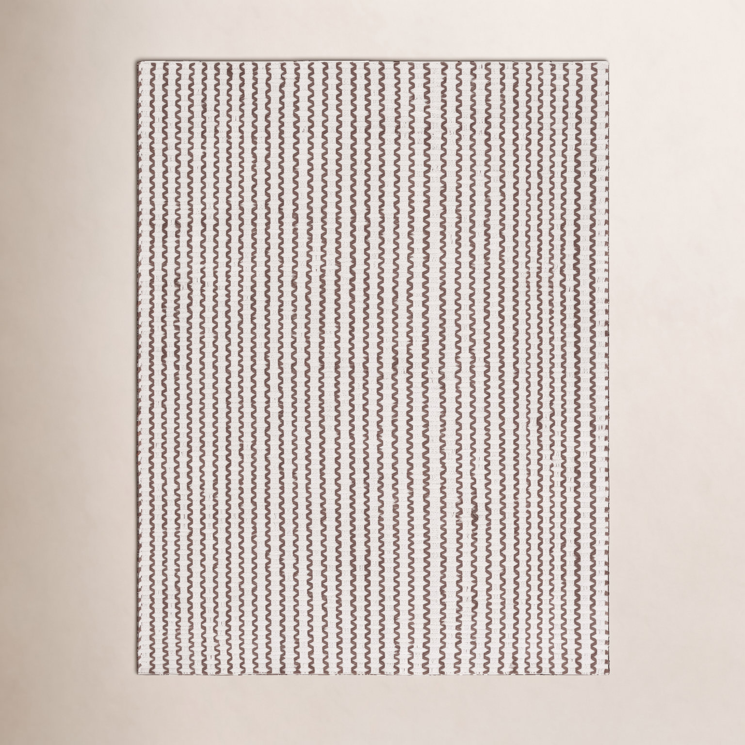 Hand-Woven Chevron Cotton Rug, Rectangle 6' x 9'