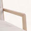 Chaise de salle à manger rembourrée avec accoudoirs, tissu beige et structure en bois d'hévéa naturel, ensemble de 2-655643822