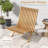 Folding Patio Chair Teak Wood Outdoor Lounge Chair w/ Slatted Seat & Backrest