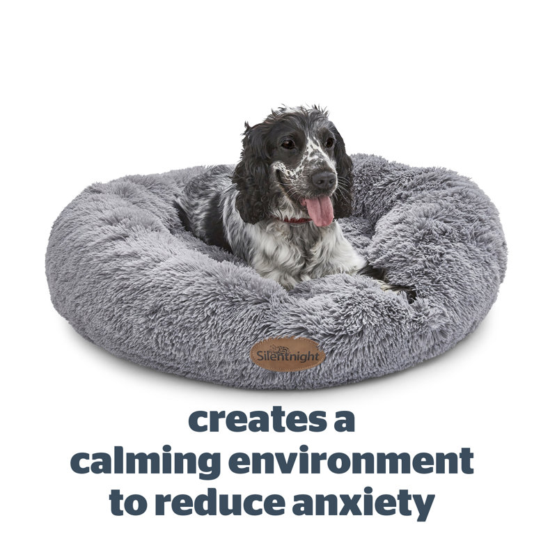 Silentnight Calming Plush Donut Pet Bed, L 21cm H x 85cm W x 85cm D, Sage