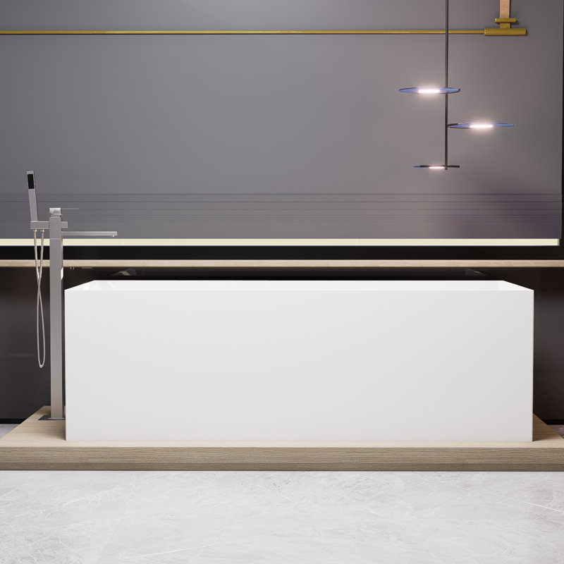 Baignoire de trempage autoportante 66 po à surface solide 66 po