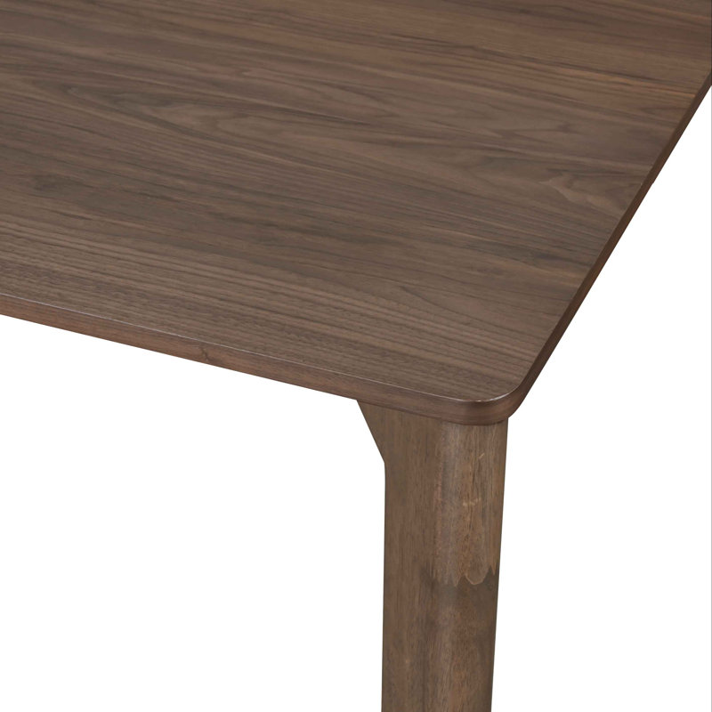 Solid Wood Dining Set, 4, Walnut