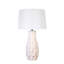 Lampe de table Sculpted Elegance - Céramique blanche - Ensemble de 2