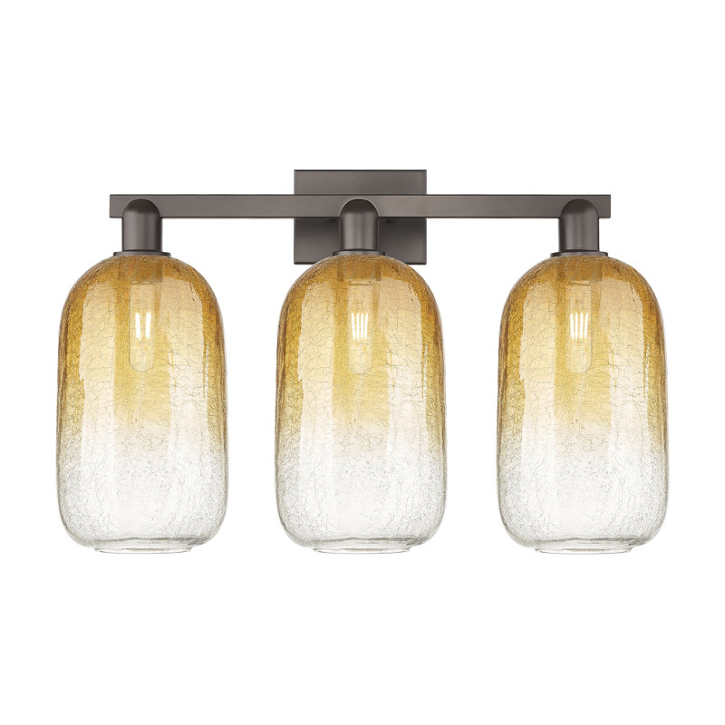 Brookhaven Cloche 3 - Light Vanity Light, Clear/Oil Rubbed Bronze