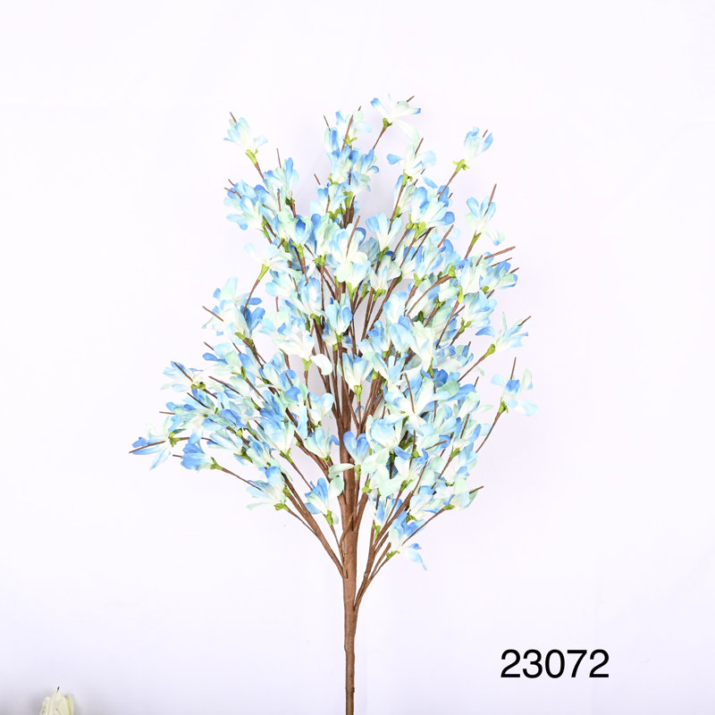 Faux forsythia, arrangement de fleurs, Bleu clair