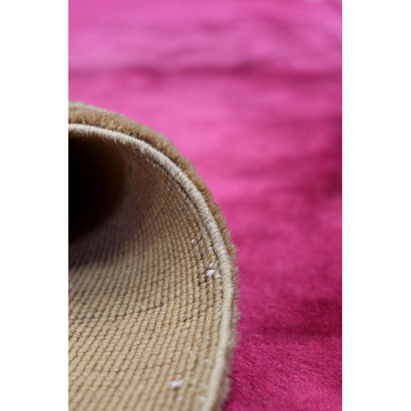 Tapis unique rose / fuchsia / jaune 8 pi 10 po x 11 pi 2 po Art Deco