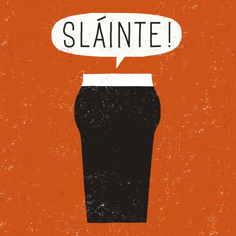 Reproduction d’art sur toile, "Craft Beer Slainte" par Michael Mullan, H 36 po x l 36 po