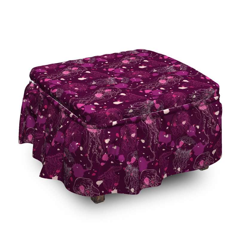 Housse pour repose-pieds jellyfish paint gouttes