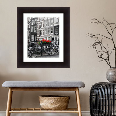 Mountainside Brown Wood Picture Frame with Mat