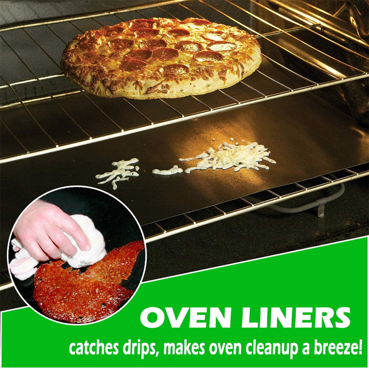 Oven Liners for Bottom of Oven with Baking Sheet Liner | Heat Resistant  Oven Liners for Bottom of Electric Oven and Teflon Sheets for Baking 