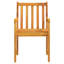 Set Of 5 Natural Wood Solid Acacia Wood 8-Seater Durable