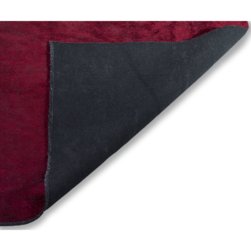 Rapture Hand-Knotted Cotton Red Area Rug, Rectangle 7'10" x 9'10"