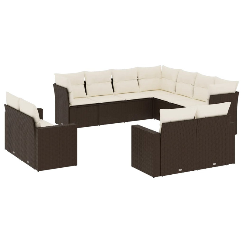Vidaxl Patio Sofa Set PE Rattan
