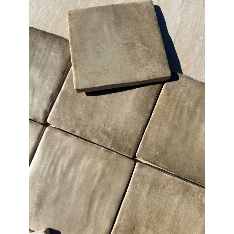 Carreau de céramique caramel 4 x 4 poli, Silver