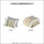 Édredon gris / jaune double, coton avec imprimé rayé et rembourrage, literie élégante en gris / jaune, bordure, hypnotisant-121232285