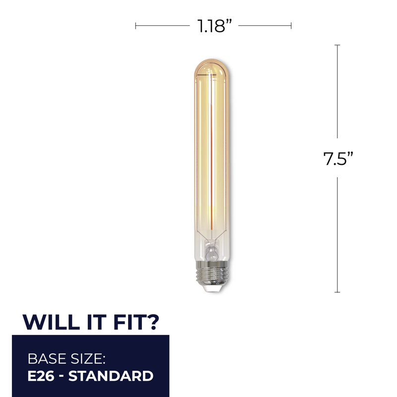 5 watts (25 watts équivalents), ampoule T9 à DEL, à intensité variable, (E 2100K) / culot moyen (standard)