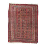 Canvello Antique Afghan Tekkeh Rug - 4'4" X 5'7"