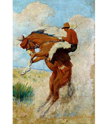 " Cowboy On Bucking Bronco "
