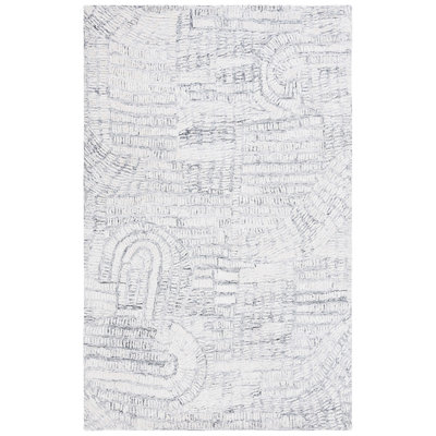 Audrina Gray Ivory Hand-Tufted Abstract Rug