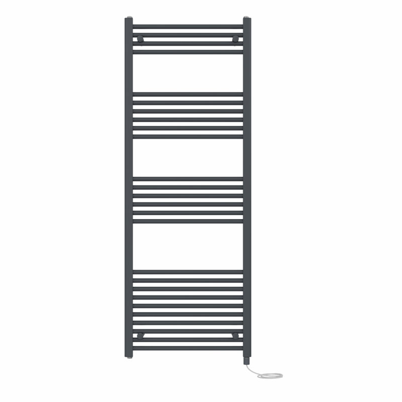 Straight Towel Rail Heated Towel Rails, Anthracite, 160cm H x 60cm W x 3cm D