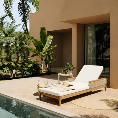 Chaise longue d'extérieur pour le jardin, la terrasse et la piscine