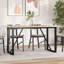  Table de salle à manger O-Frame 63 po x 31,5 po x 29,7 po en bois de pin massif et acier-846639630