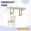 Ensemble de salle à manger extensible de style campagnard - table rustique de 60 à 78 po et 4 chaises rembourrées-686759085-686759083