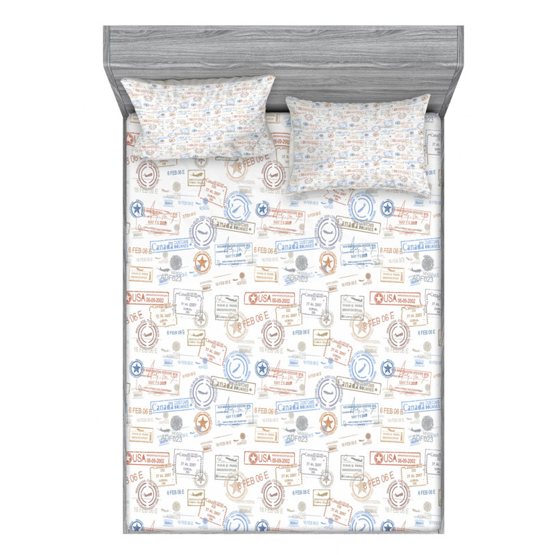 Microfiber Sheet Set, Queen Sheet Set with Fitted Sheet