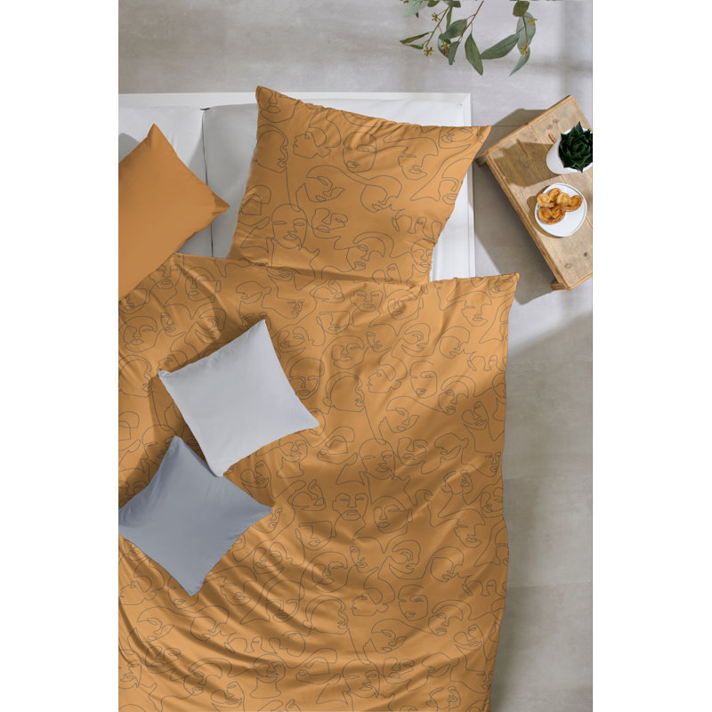Maxime Duvet Cover Set, Single - 1 Pillowcase (80 x 80 cm), Yellow