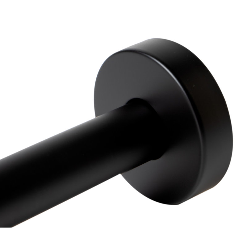 Bras de douche rond noir mat 6 po, Noir mat