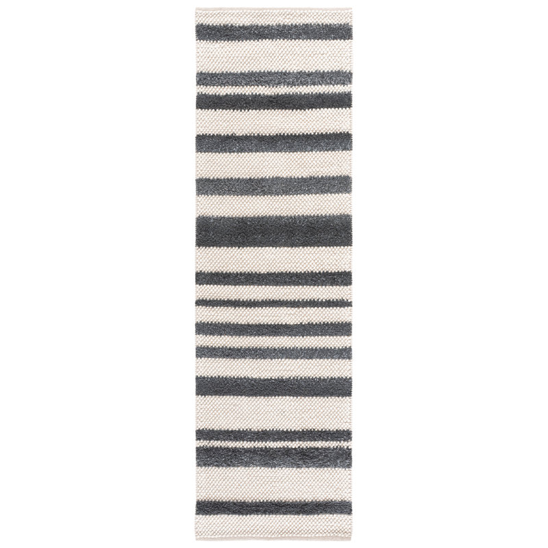 Natura 231 Hand Loomed 60% Wool; 30% Pet Yarn; 10% Cotton Abstract Rug, Runner 2'3" x 8'