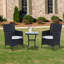 2 - Person Patio Dining Set with Square Table , Cushions Included-1061845601