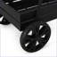 Chariot-bar, industriel moderne avec porte-bouteilles, structure en fer l 27,25 po x P 31,75 po | Fer | Argent mat