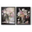 Série FLORAL DCCDVII-Impression encadrée de qualité supérieure - prête à être accrochée - aucun clou requis - aucun clou requis-107998976-107998980