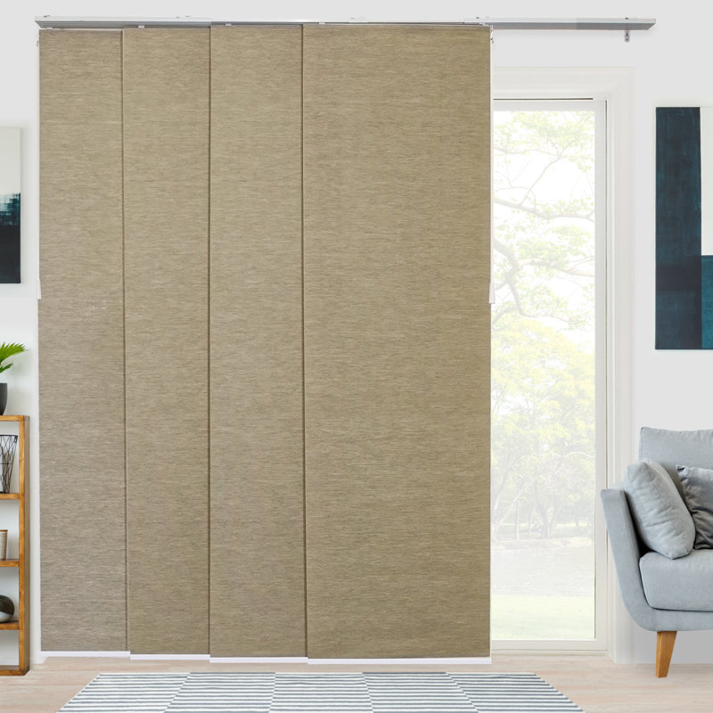 Semi Sheer Paper Vertical Blind, Classical Gold